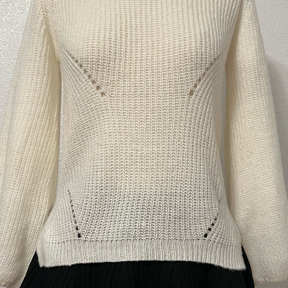 Secret Honey Otome Girly Kei Jirai Coquette Lolita Harajuku Gyaru Cream Sweater - Picture 9 of 13